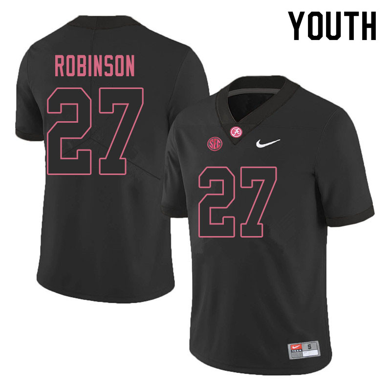 Youth #27 Joshua Robinson Alabama Crimson Tide College Football Jerseys Sale-Blackout